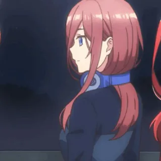 🐾 Miku Nakano The Quintessential Quintuplets Anime, Manga, Waifu, Otaku, The Quintessential Quintuplets, Miku Nakano, Nakano Miku telegram sticker