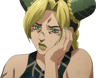 😕 Jolyne Cujoh JoJo's Bizarre Adventure anime, jojo, jojos bizarre adventure, jolyne, jolyne cujoh telegram sticker