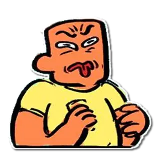😖 cartoon, character, expression, face, grimace telegram sticker