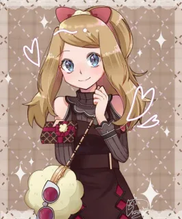 ❤️ Serena Pokemon аниме, девушка, Серена, Покемон, милый, персонаж whatsapp sticker