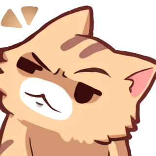 😒 แมว, น่ารัก, สัตว์, มีม, ตลก, ไม่พอใจ telegram sticker