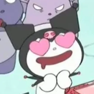😍 Kuromi Kuromi, Sanrio, Dibujos animados, Anime, Kawaii telegram sticker