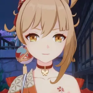 🎆 Yoimiya Genshin Impact Anime, Videojuego, Personaje, Sonrisa, Yoimiya whatsapp sticker