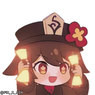 🥳 Hu Tao Genshin Impact whatsapp sticker