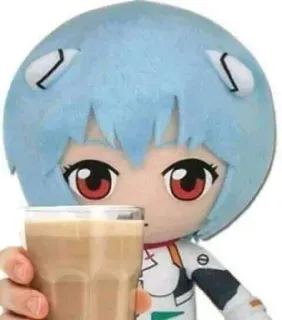 ☕ Rei Ayanami Neon Genesis Evangelion Anime, Rei Ayanami, Neon Genesis Evangelion, Boisson telegram sticker