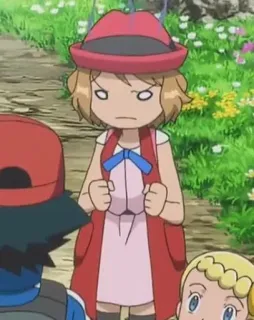 😤 Serena Pokemon Аниме, Серена, Покемон, Мультфильм, Персонаж whatsapp sticker