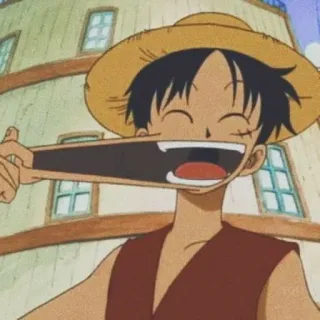 🖤 Monkey D. Luffy One Piece Anime, Manga, One Piece, Ruffy, Cartoon, Strohhut telegram sticker