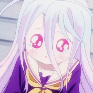 💈 Shiro No Game No Life Anime, Manga, Shiro, Llorando, Triste, Kawaii, No Game No Life telegram sticker