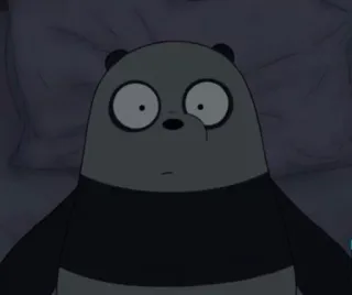 😐 Panda We Bare Bears cartone animato, orso, panda, sorpresa, shock, serie TV telegram sticker