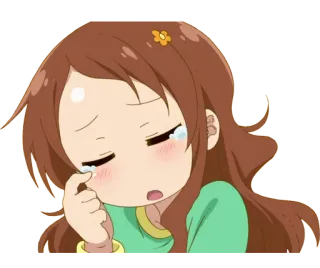 😢 piangere, triste, anime, lacrima, ragazza telegram sticker