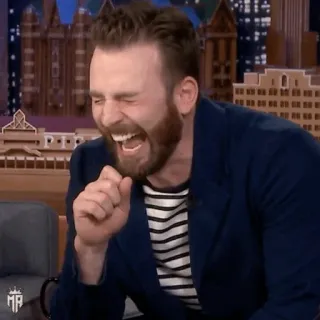 🇺🇸 Chris Evans 크리스 에반스, 웃음, 배우, 유명인, 행복, 웃긴 telegram sticker