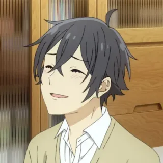🖤 Izumi Miyamura Horimiya 动漫, 漫画, 堀与宫村, 微笑, 角色 telegram sticker