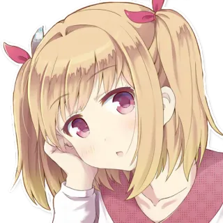 😒 Anime, Garota, Desenho animado, Fofo telegram sticker