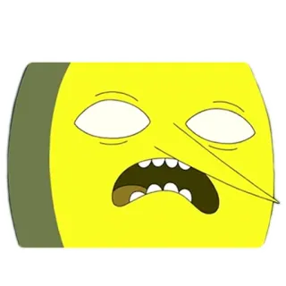 😧 Lemongrab Adventure Time cartoon, lemongrab, adventure time, animated, character telegram sticker