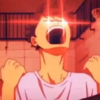 😤 anime, scream, rage, excited telegram sticker