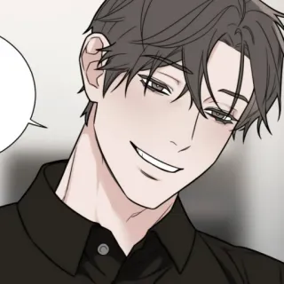 ✖️ mężczyzna, uśmiech, portret, sztuka, kreskówka, ilustracja telegram sticker