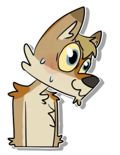 🍌 cartoon, dog, anxious, sweating, furry, nervous telegram sticker