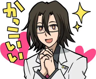🤩 かわいい аниме, милый, каваий, персонаж, очки telegram sticker