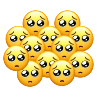 🥺 Emoji's, Verdrietig, Huilend, Smeekbede, Gezichten telegram sticker