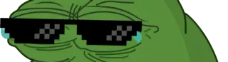 😂 Pepe the Frog Pepe, Frog, Meme, Sunglasses, Cool telegram sticker