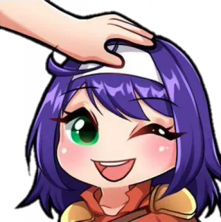 😊 Anime, Mangá, Carinho na cabeça, Fofo, Chibi, Garota whatsapp sticker
