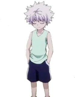 😌 Killua Zoldyck Hunter x Hunter アニメ, マンガ, キルア, ゾルディック, Hunter x Hunter telegram sticker
