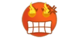 😡 angry, emoji, flames, furious, mad telegram sticker