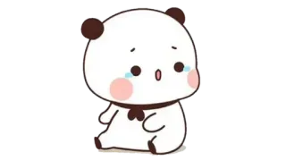 🍩 panda, cute, sad, crying, kawaii, cartoon, animal telegram sticker