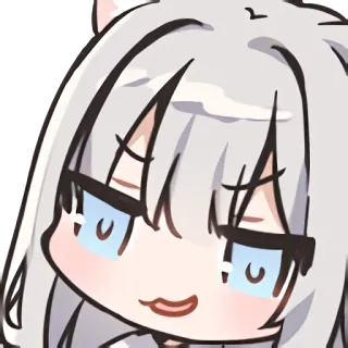 🙄 Аниме, Кот, Милый, Наклейка, Манга, Каваий, Чиби telegram sticker