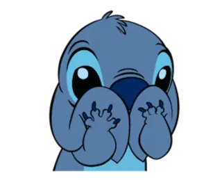 🙈 Stitch Мультфильм, Милый, Синий, Пришелец, Дисней, Стич whatsapp sticker