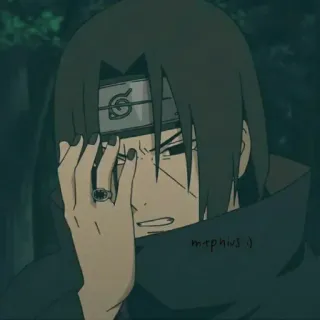 😖 Itachi Naruto mephius :) anime, naruto, itachi, uchiha, mangekyou sharingan, ninja, shonen whatsapp sticker