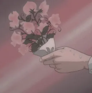 ❤️ flores, mão, rosa, planta, buquê, presente telegram sticker