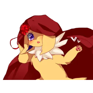 💃 Anime, Mignon, Kawaii, Pokémon, Évoli, Fille, OC telegram sticker