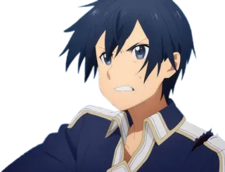 😠 Kirito Sword Art Online Anime, Sword Art Online, Kirito, Jeu vidéo, Avatar whatsapp sticker