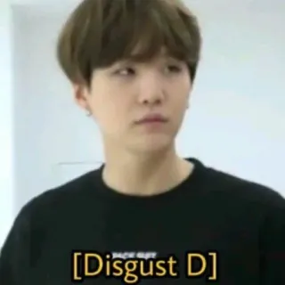🤠 Suga Disgust D K-pop, Ídolo, Meme, Asco, Coreano telegram sticker