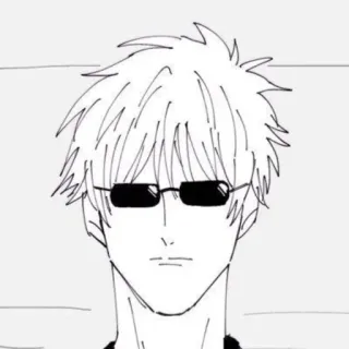 😐 Anime, Lunettes de soleil, Dessin, Homme, Cool, Personnage telegram sticker