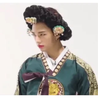 👸 Coréen, Vêtement traditionnel, Hanbok, K-pop, Homme, Personne, Tenue traditionnelle, Asiatique telegram sticker