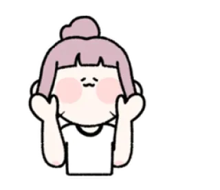 🤗 Cartoon, Mädchen, Ausdruck, Süß, Emoji, Illustration, Sticker telegram sticker