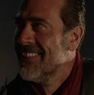 🪓 Negan The Walking Dead Negan, The Walking Dead, personnage, méchant, souriant telegram sticker