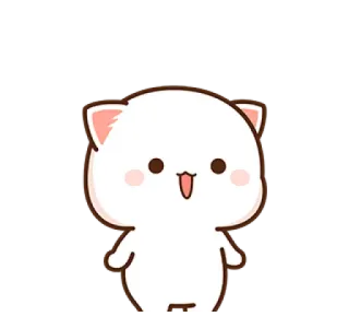 😄 niedlich, Katze, glücklich, kawaii, animiert telegram sticker