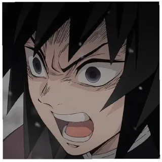 🌊 Giyu Tomioka Demon Slayer Аниме, Demon Slayer, Гию Томиока, Злой, Манга telegram sticker