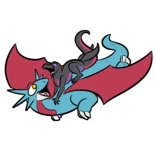 🐉 dragon, cartoon, illustration, flying, fantasy whatsapp sticker