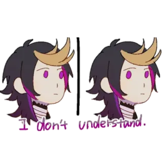 😑 I don't understand. Anime, Manga, Confundido, Expresión, Pregunta telegram sticker