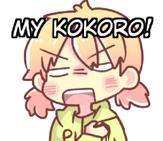😫 MY KOKORO! Anime, Lucu, Kartun, Kokoro, Ekspresi, Kokoro-ku whatsapp sticker