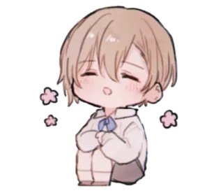 🍼 милый, аниме, чиби, цветы, мультфильм, каваий telegram sticker