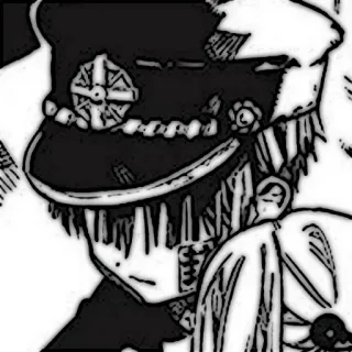 🔭 Hanako Toilet-bound Hanako-kun Anime, Manga, Fantôme, École, Surnaturel, Uniforme militaire, Chapeau telegram sticker