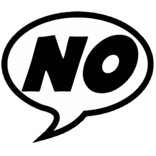 👎 NO No, Negativo, Vietato, Stop, Negazione, Rifiuto telegram sticker