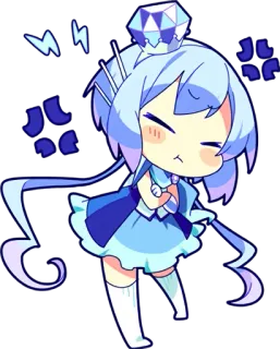 😤 Anime, Chibi, Imut, Es, Ratu, Kartun, Stiker telegram sticker