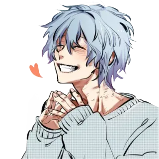 😁 Tomura Shigaraki My Hero Academia Аниме, Манга, Персонаж, Ухмылка, Милый, Злодей whatsapp sticker