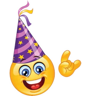 🎉 emoji, party, celebration, hat, fun telegram sticker